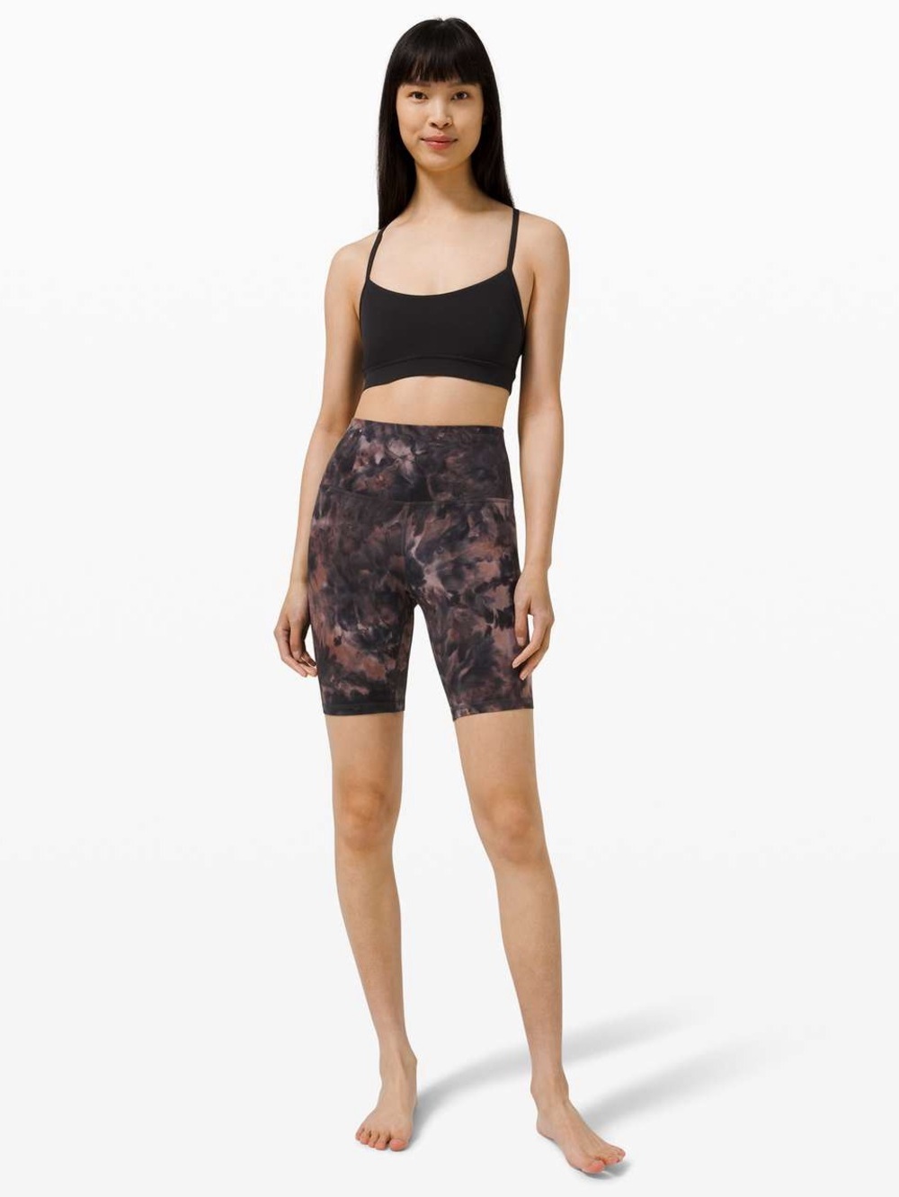 Lululemon Align Short 8" in Diamond Dye Graphite Grey Pink Pastel Size 4